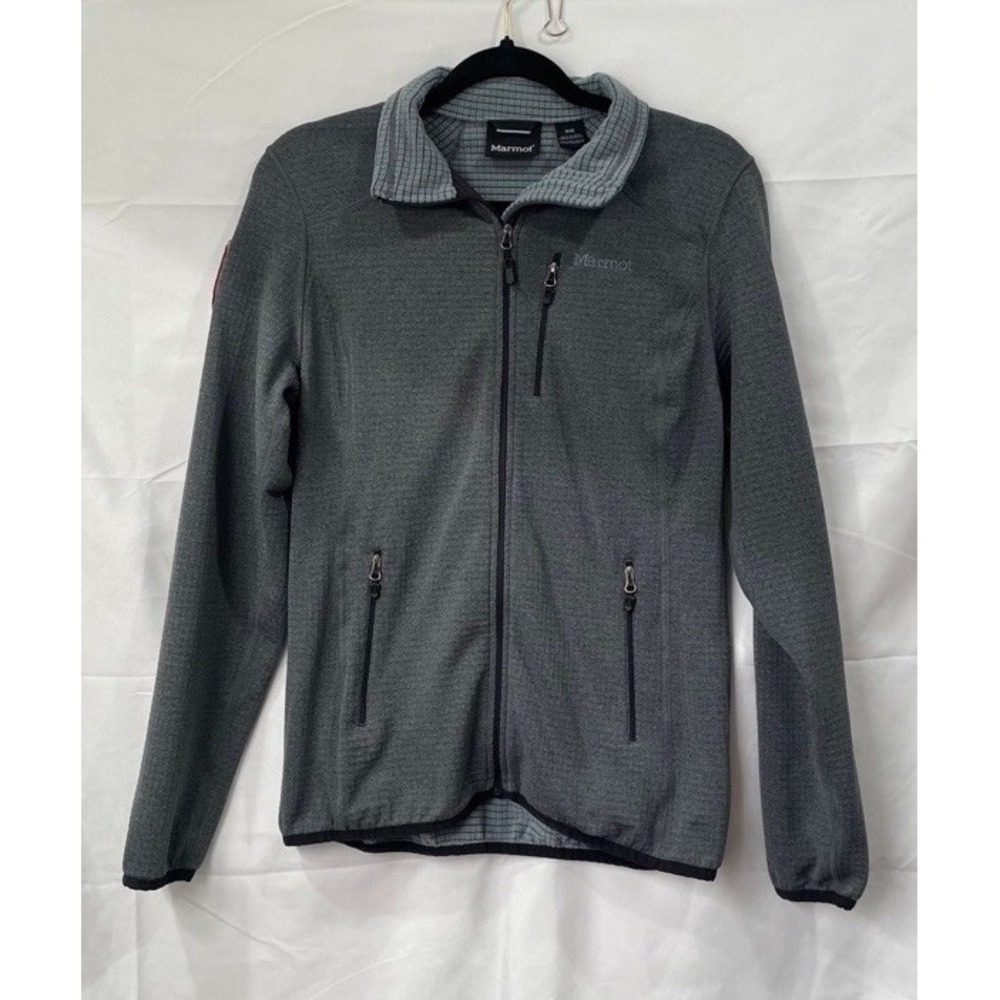 Marmot Sweater‎ Womens Size Medium Gray Fleece Quarter Zip Pullover